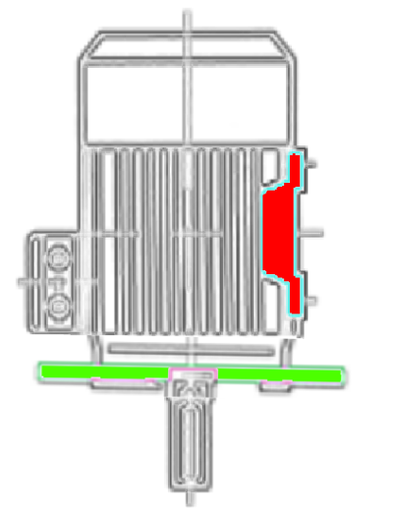 Motor 0,55 kW, 2-polig, 071M, V15, 100Hz, 350V, IE4 SuPremE mit Adapterplatte für PDRV2