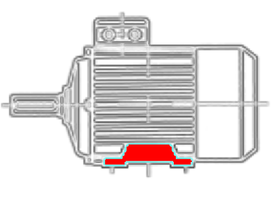 Motor 0,75 kW 2-polig, 80M, B3, 100 Hz, 380V, IE4 SuPremE mit Adapterplatte für PDRV2