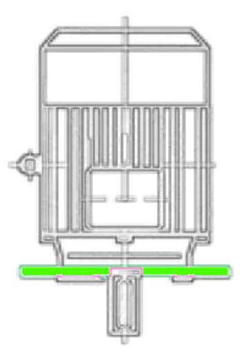 Motor 18,5 kW, 2-polig, 160L, V1, 100Hz, 400V, IE5 SuPremE mit Adapterplatte für PDRV2