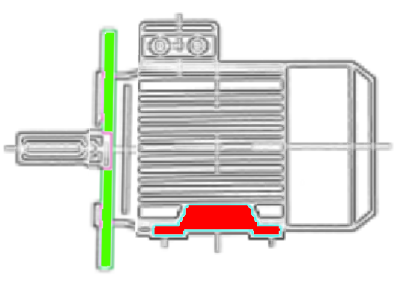 Motor 22 kW, 2-polig, 180M, V15, 100Hz, 380V, IE4 SuPremE C2 mit Adapterplatte für PDRV2